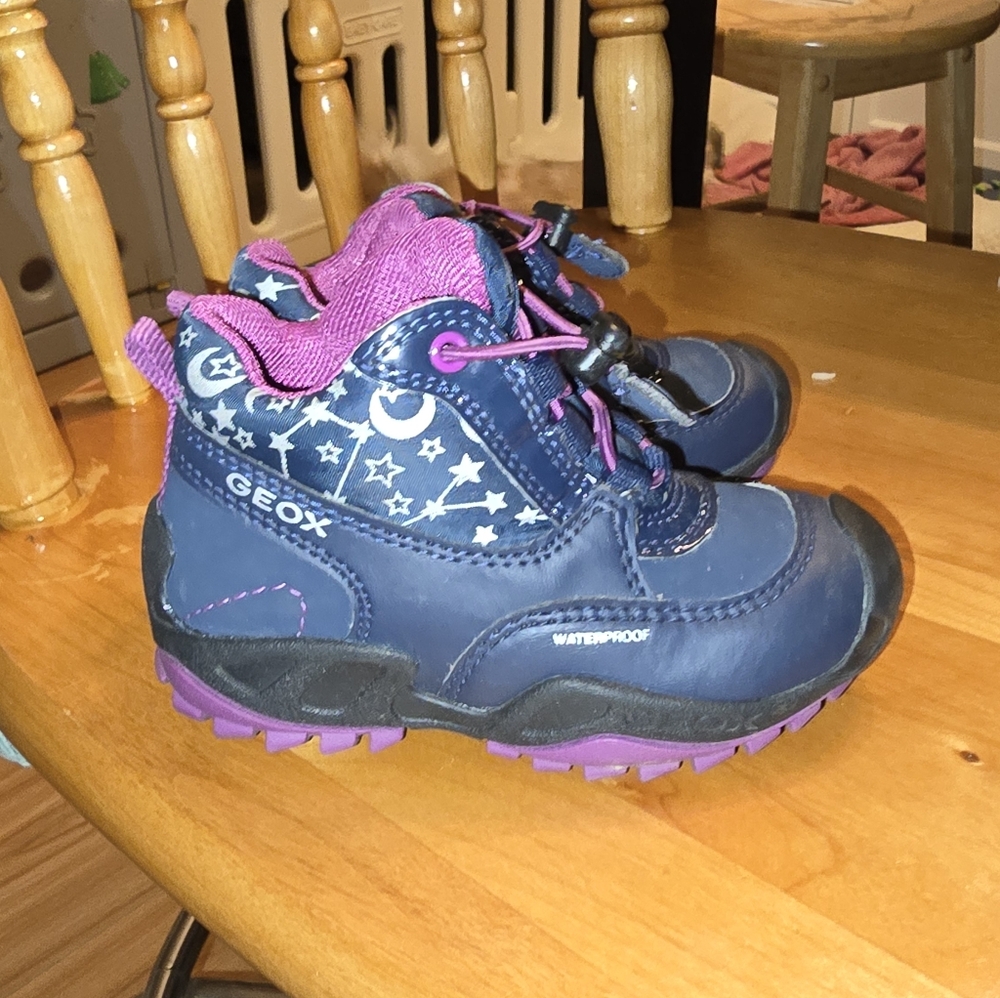 Geox Kids Blue and Pink Waterproof Boots